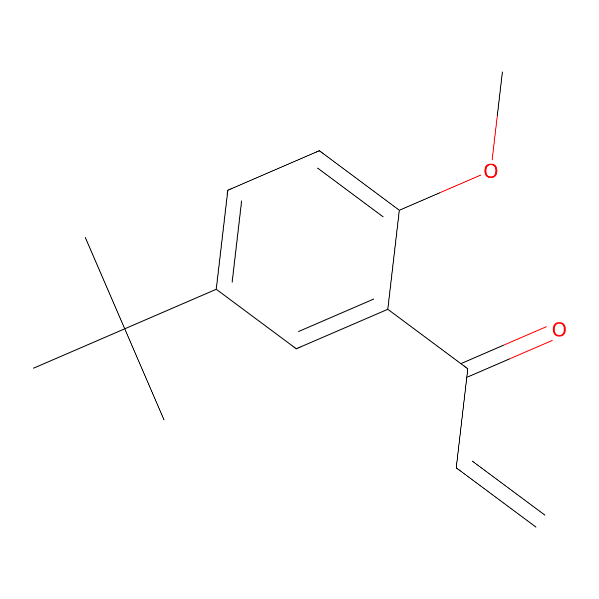 1-(5-Tert-butyl-2-methoxyphenyl)prop-2-en-1-one molecular structure, CAS 105725-87-9