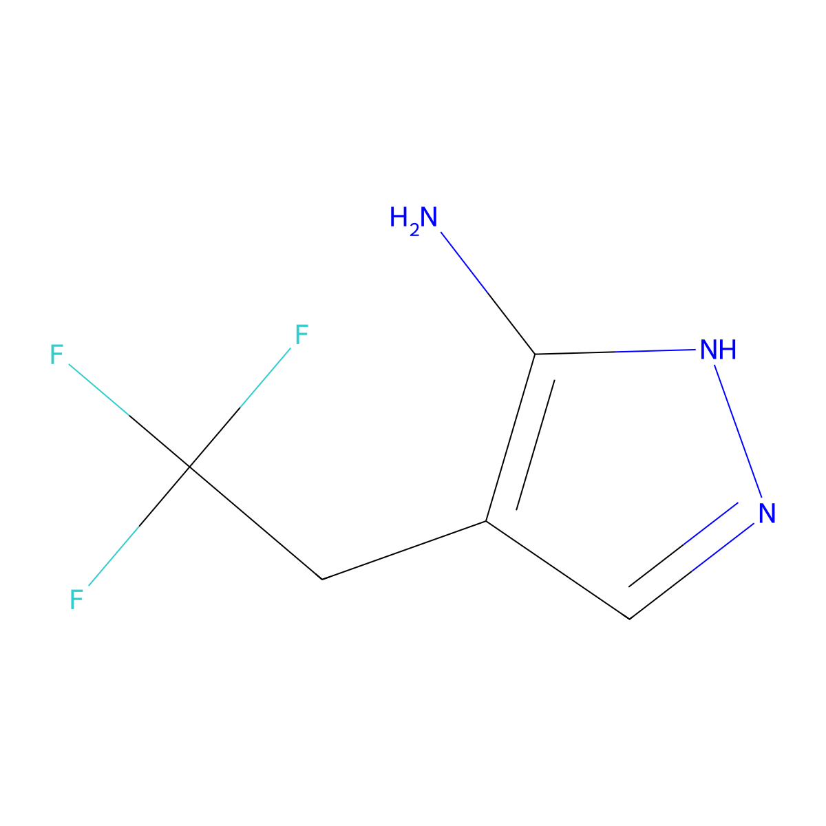 4-(2,2,2-Trifluoroethyl)-1H-pyrazol-3-amine molecular structure, CAS 1057259-62-7