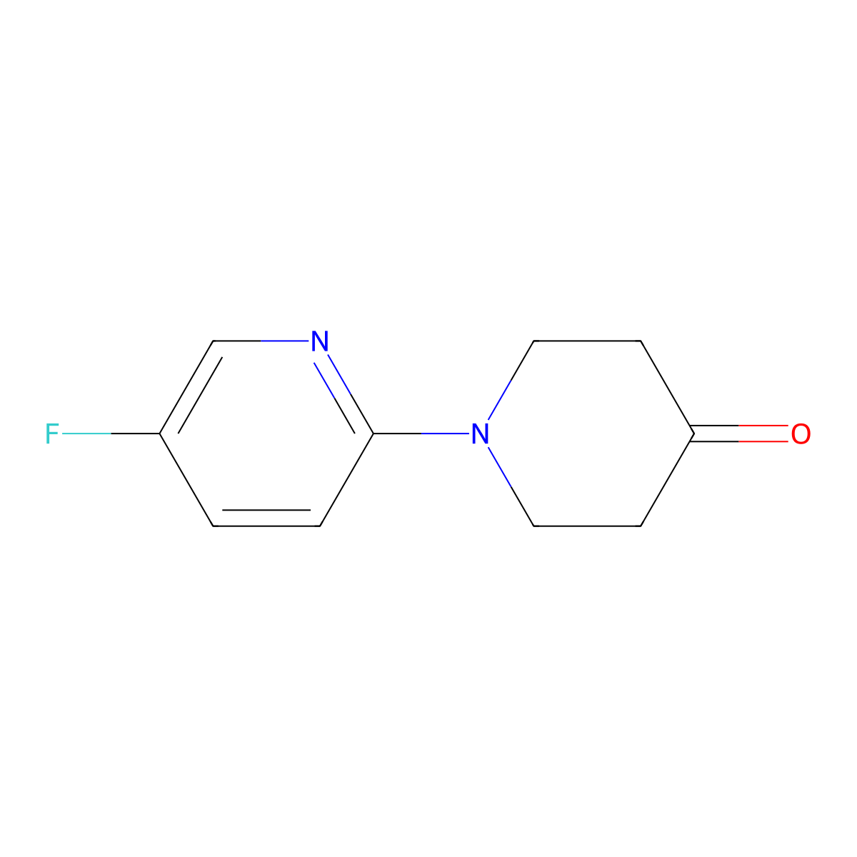 1-(5-Fluoropyridin-2-yl)piperidin-4-one molecular structure, CAS 1057263-72-5
