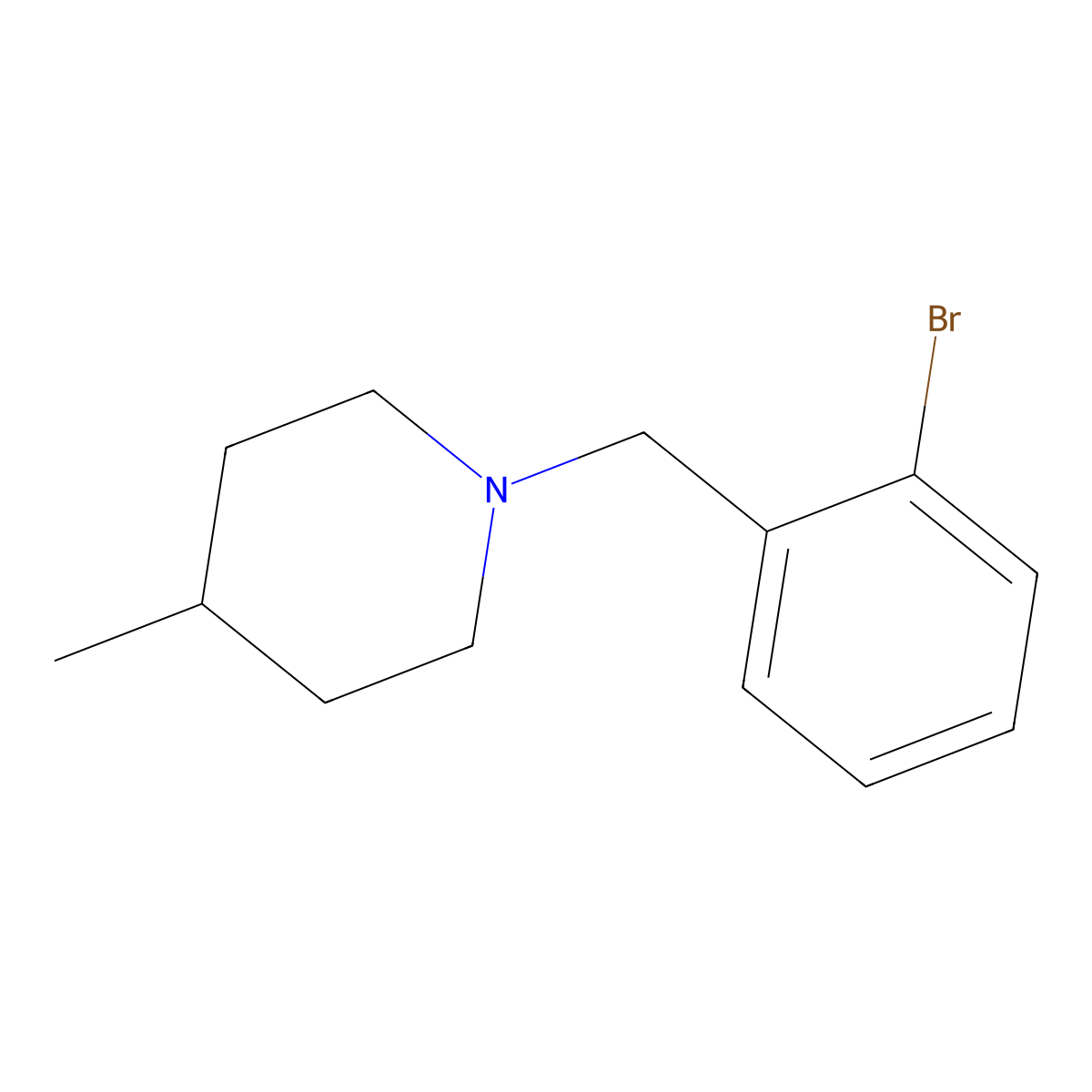 1-(2-Bromobenzyl)-4-methylpiperidine molecular structure, CAS 1057268-39-9