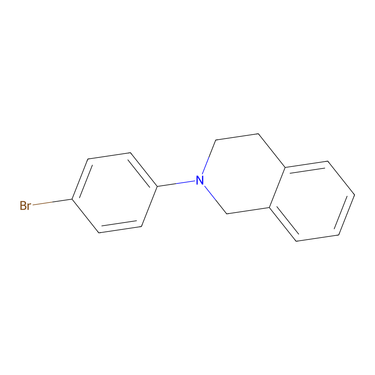 2-(4-Bromophenyl)-1,2,3,4-tetrahydroisoquinoline molecular structure, CAS 1057279-05-6