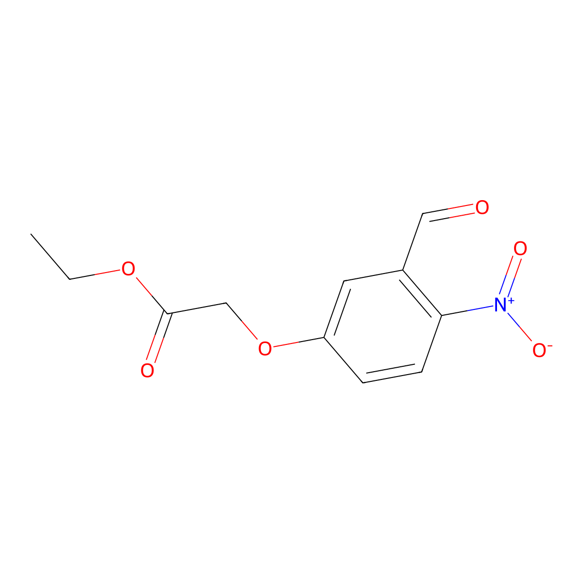 Ethyl 2-(3-formyl-4-nitrophenoxy)acetate molecular structure, CAS 105728-02-7