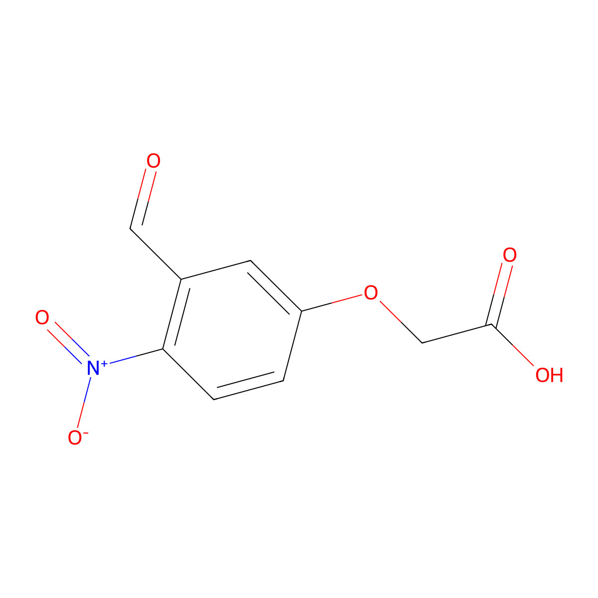 (3-Formyl-4-nitrophenoxy)acetic acid molecular structure, CAS 105728-06-1
