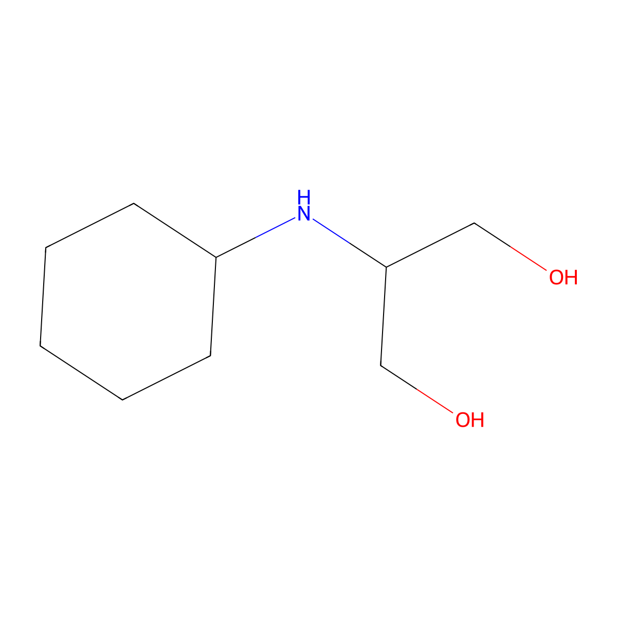 2-(Cyclohexylamino)propane-1,3-diol molecular structure, CAS 105728-25-4