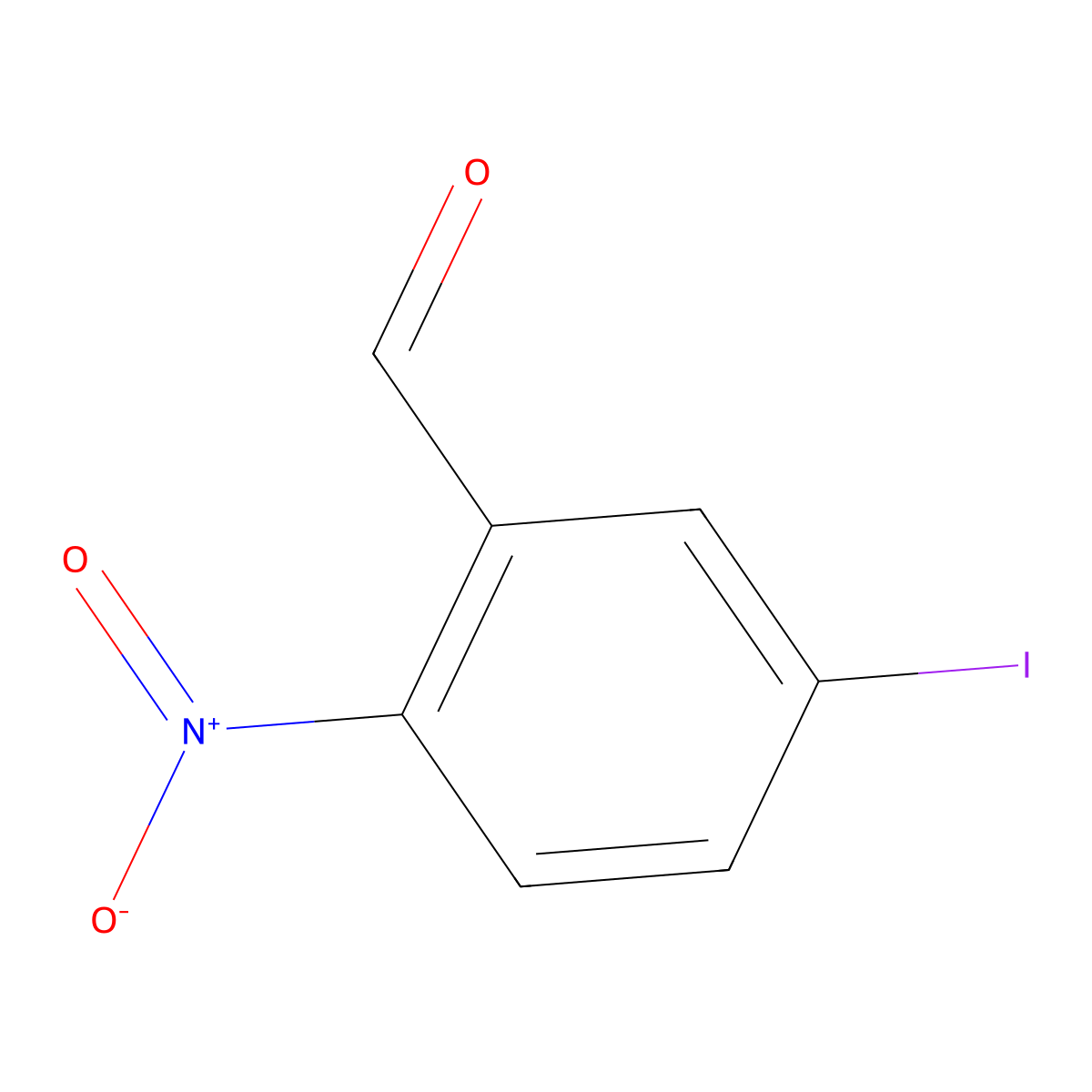 5-Iodo-2-nitrobenzaldehyde molecular structure, CAS 105728-31-2