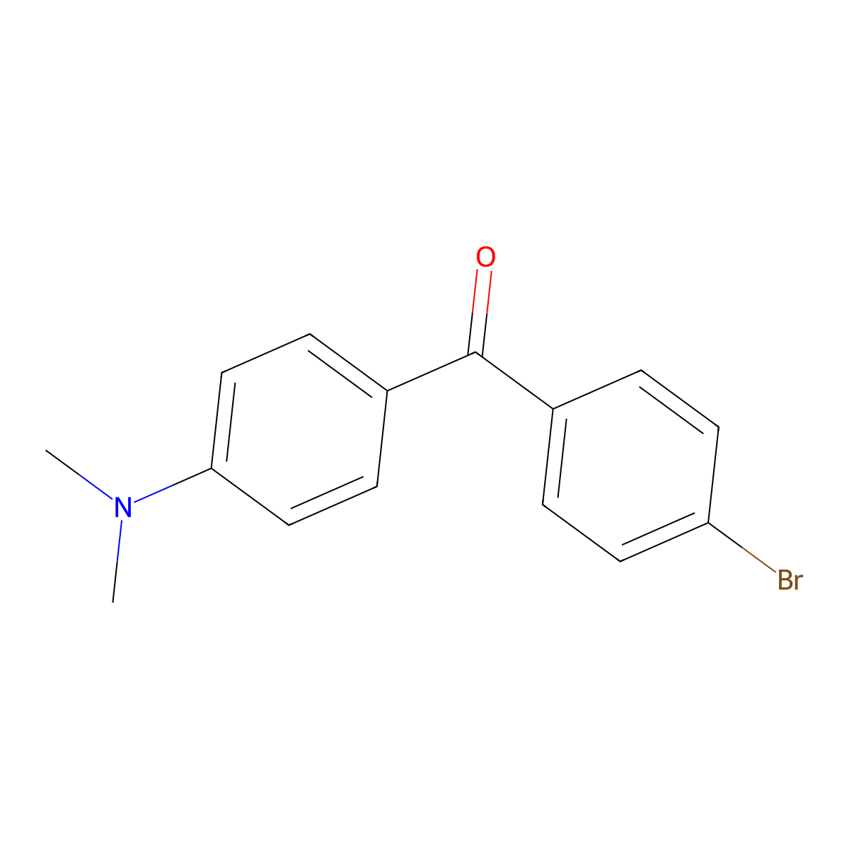 (4-Bromophenyl)[4-(dimethylamino)phenyl]methanone molecular structure, CAS 105728-76-5