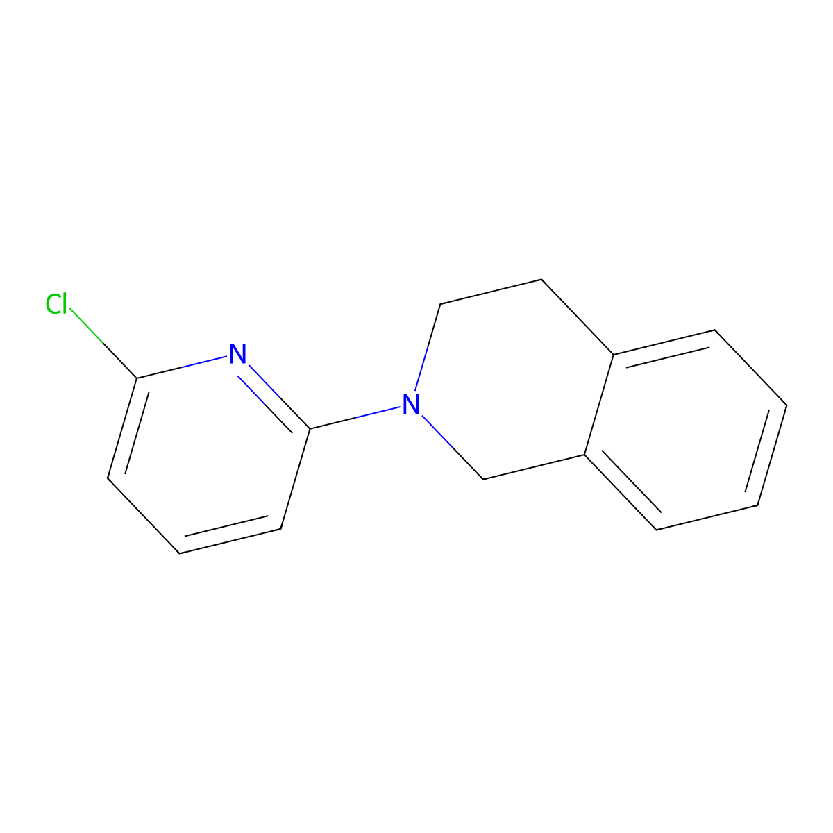 2-(6-Chloro-2-pyridinyl)-1,2,3,4-tetrahydroisoquinoline molecular structure, CAS 1057281-04-5