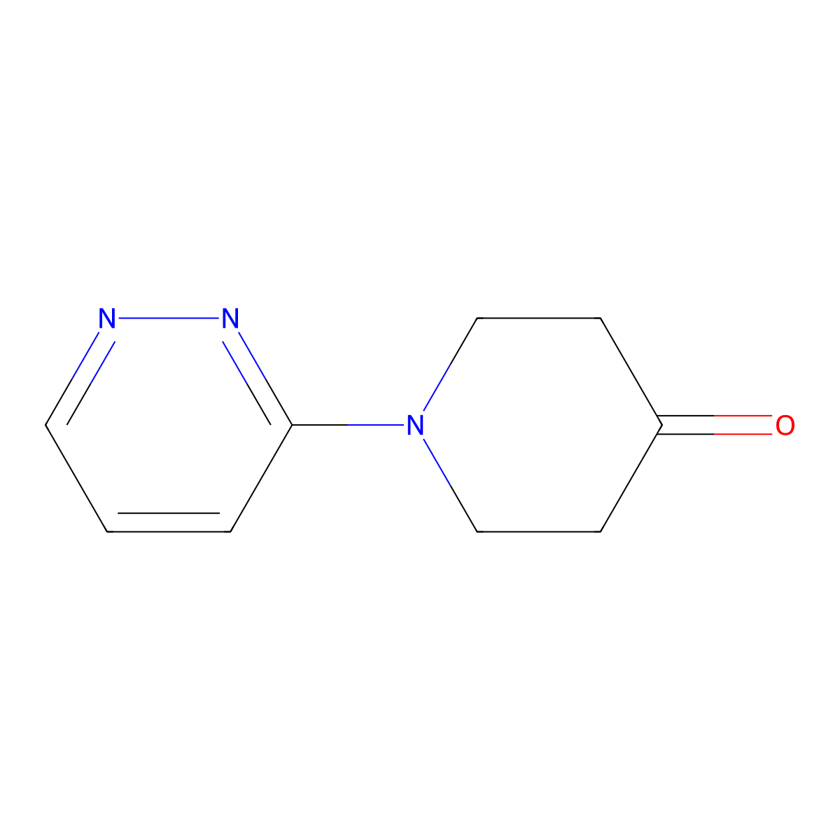 1-(Pyridazin-3-yl)piperidin-4-one molecular structure, CAS 1057282-85-5