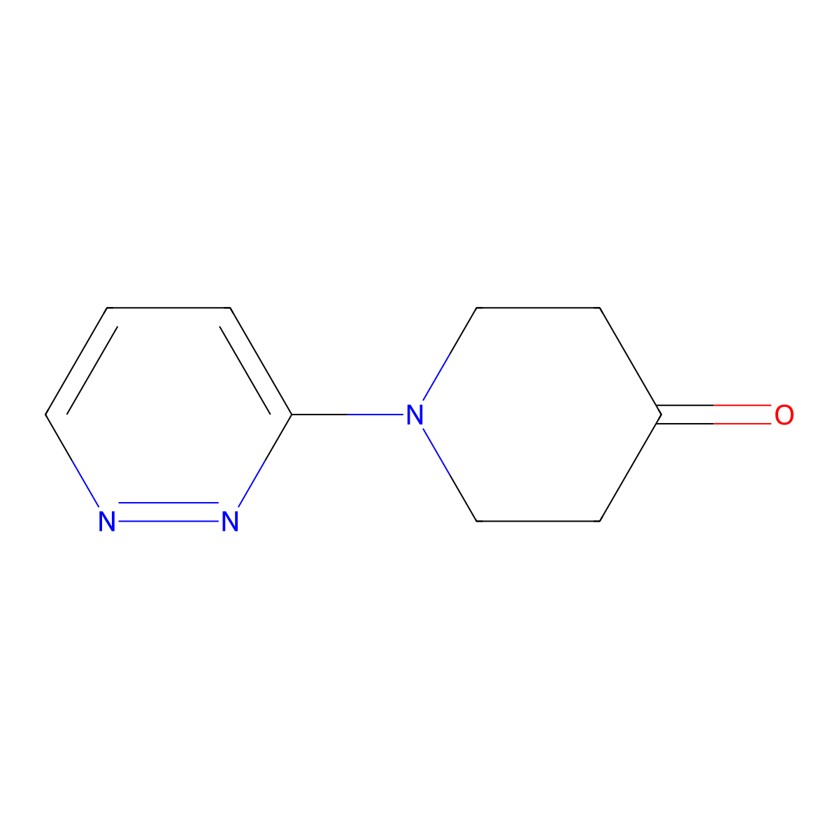 1-(Pyridazin-3-yl)piperidin-4-one molecular structure, CAS 1057282-85-5