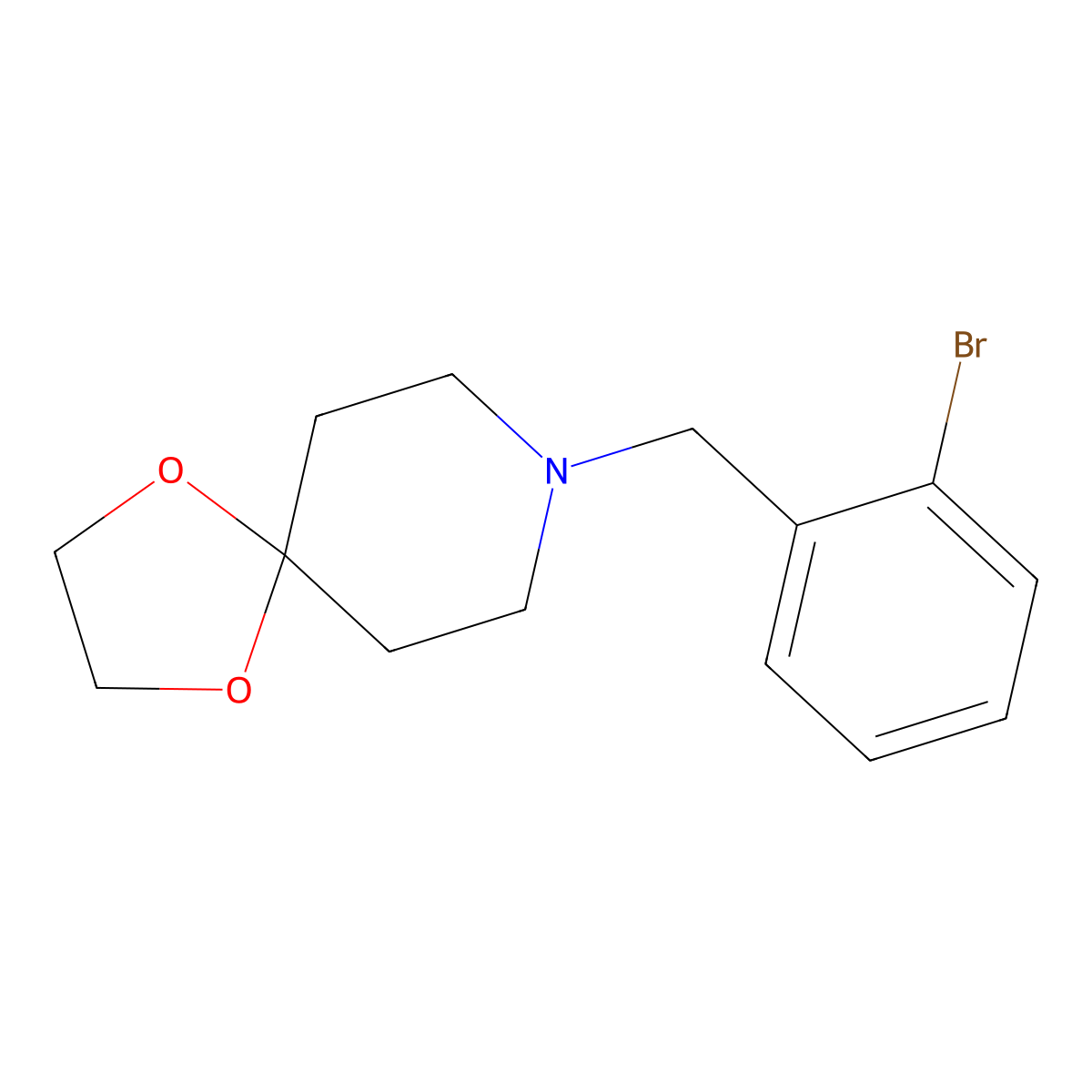 8-[(2-Bromophenyl)methyl]-1,4-dioxa-8-azaspiro[4.5]decane molecular structure, CAS 1057283-40-5