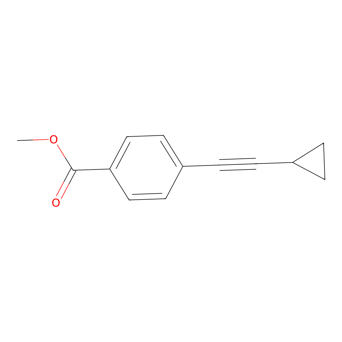 Methyl 4-(cyclopropylethynyl)benzoate molecular structure, CAS 1057284-07-7