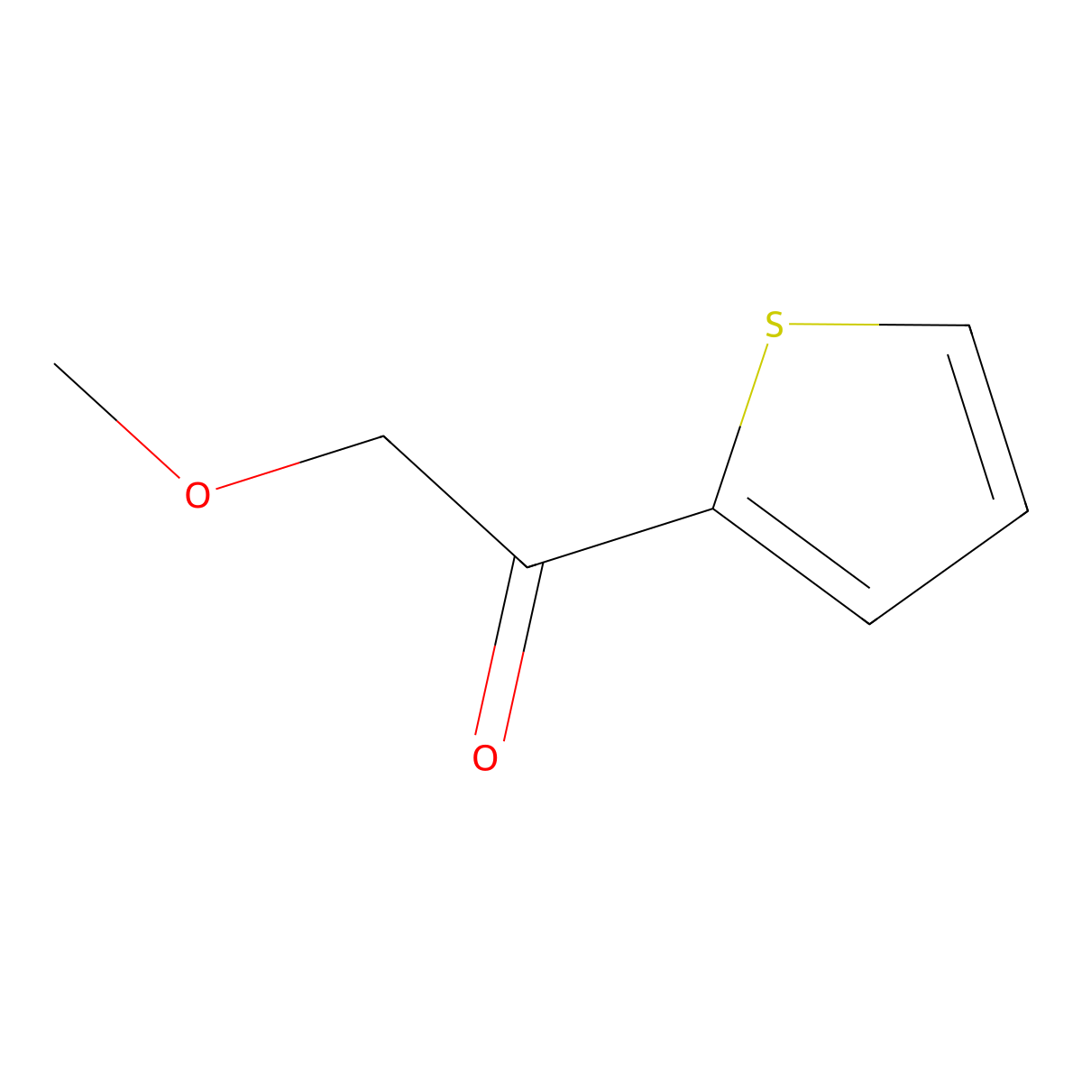 Ethanone, 2-methoxy-1-(2-thienyl)- molecular structure, CAS 105729-09-7