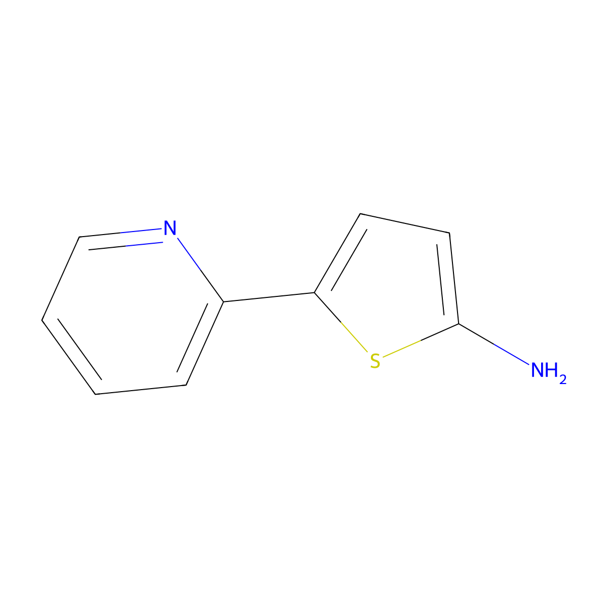 2-Amino-5-(2-pyridyl)thiophene molecular structure, CAS 1057326-89-2