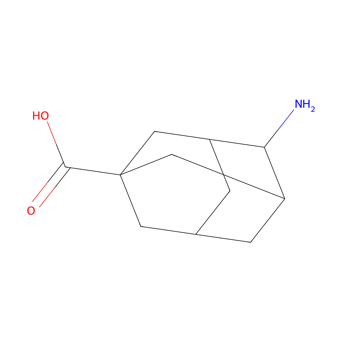 4-Aminoadamantane-1-carboxylic acid molecular structure, CAS 1057343-95-9