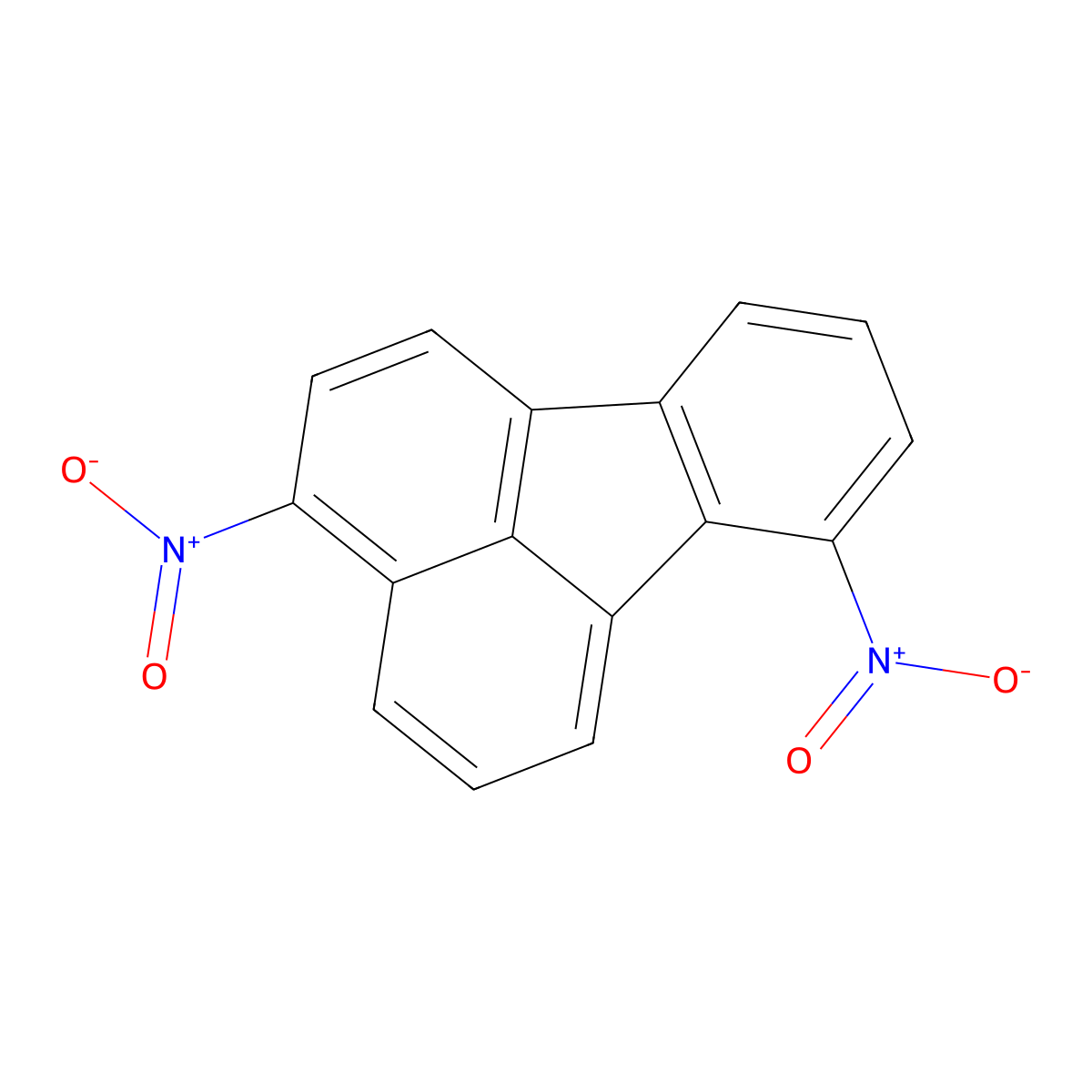 3,7-Dinitrofluoranthene molecular structure, CAS 105735-71-5