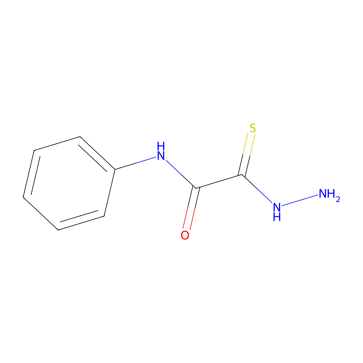 Ethanethioic acid, oxo(phenylamino)-, hydrazide molecular structure, CAS 105736-40-1