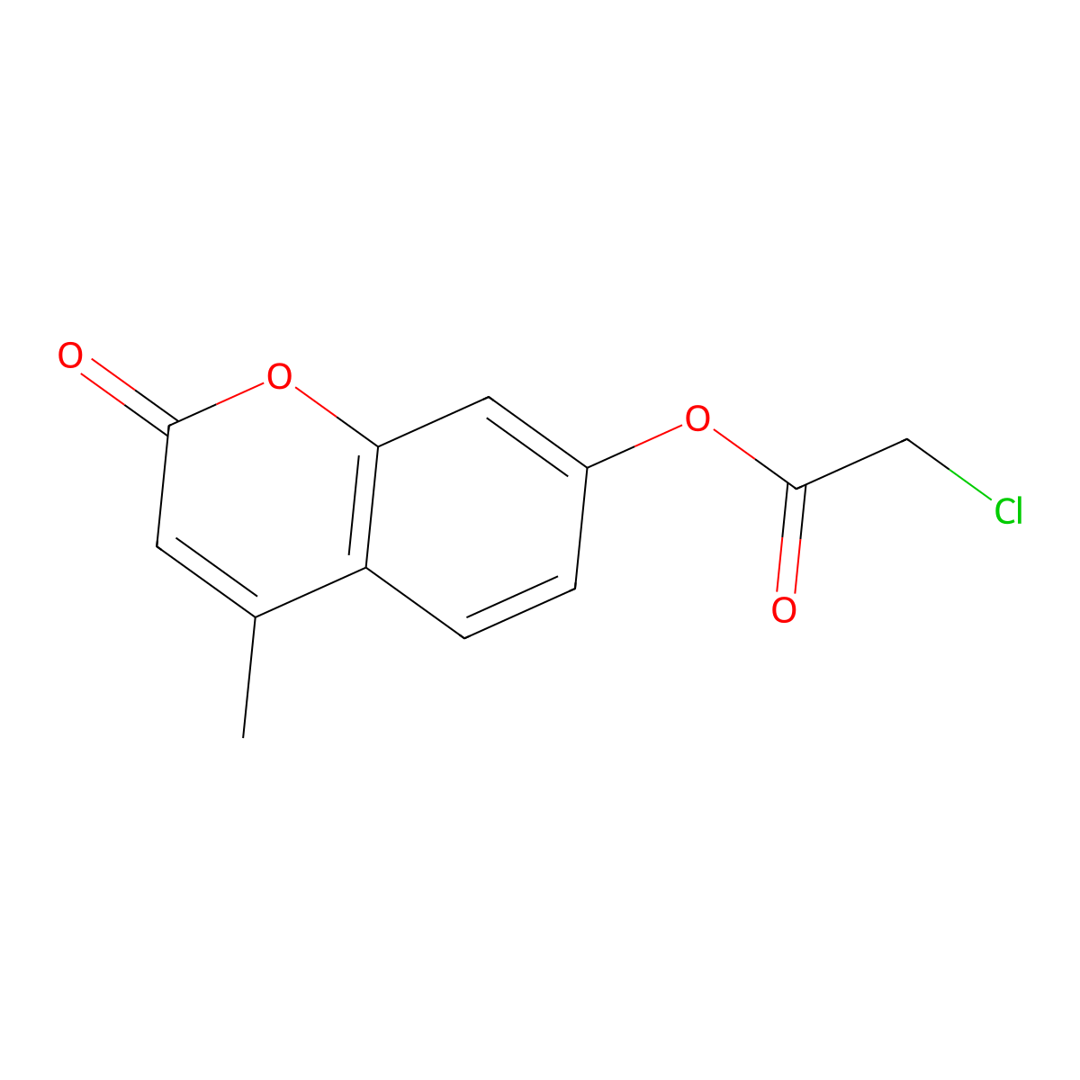 4-methyl-2-oxo-2H-chromen-7-yl chloroacetate molecular structure, CAS 105738-24-7