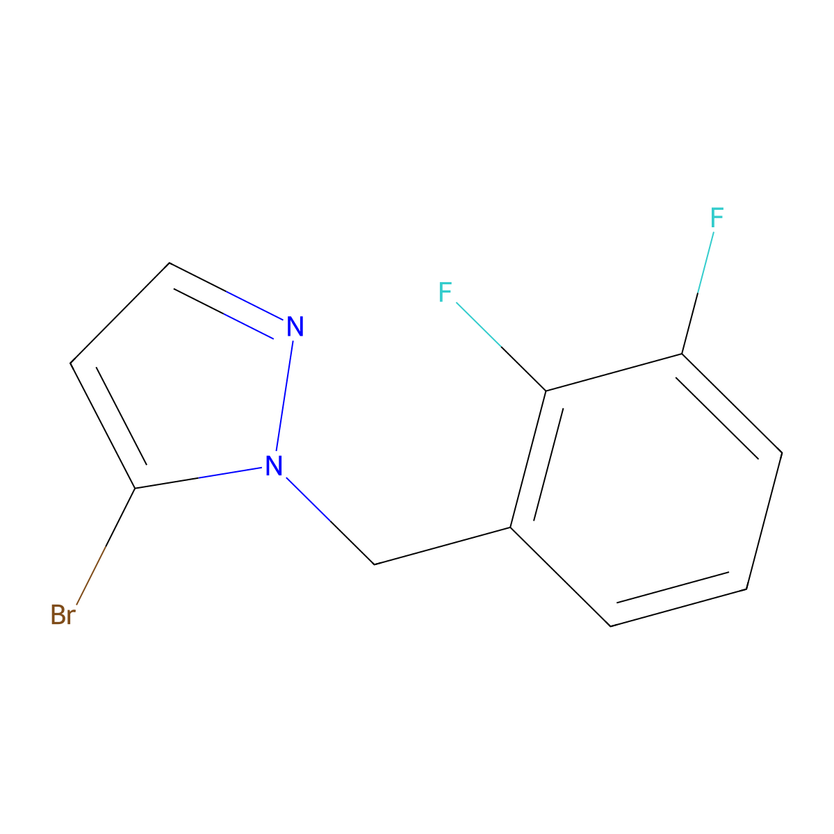 5-Bromo-1-(2,3-difluorobenzyl)-1H-pyrazole molecular structure, CAS 1057383-40-0