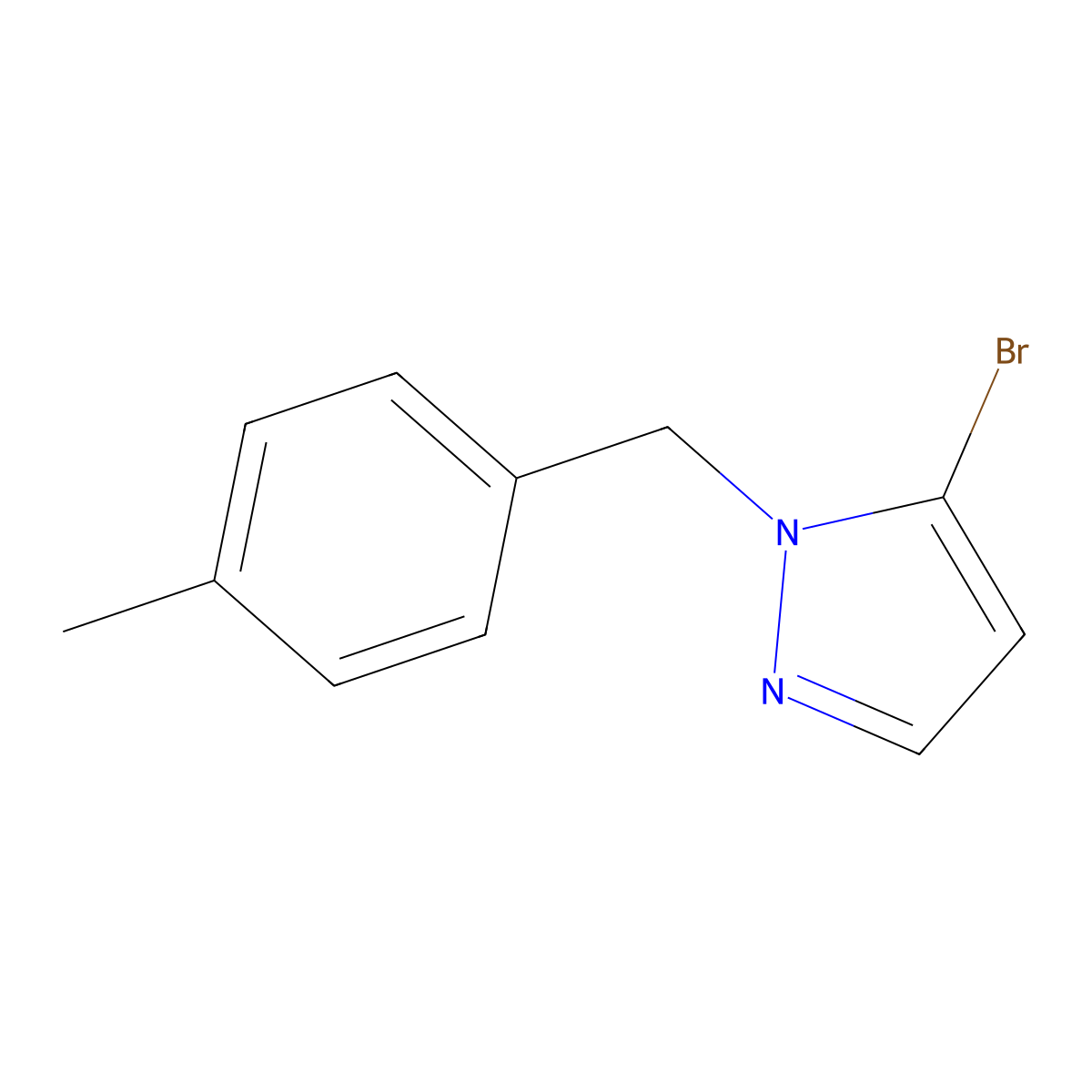 5-Bromo-1-(4-methylbenzyl)-1H-pyrazole molecular structure, CAS 1057383-71-7