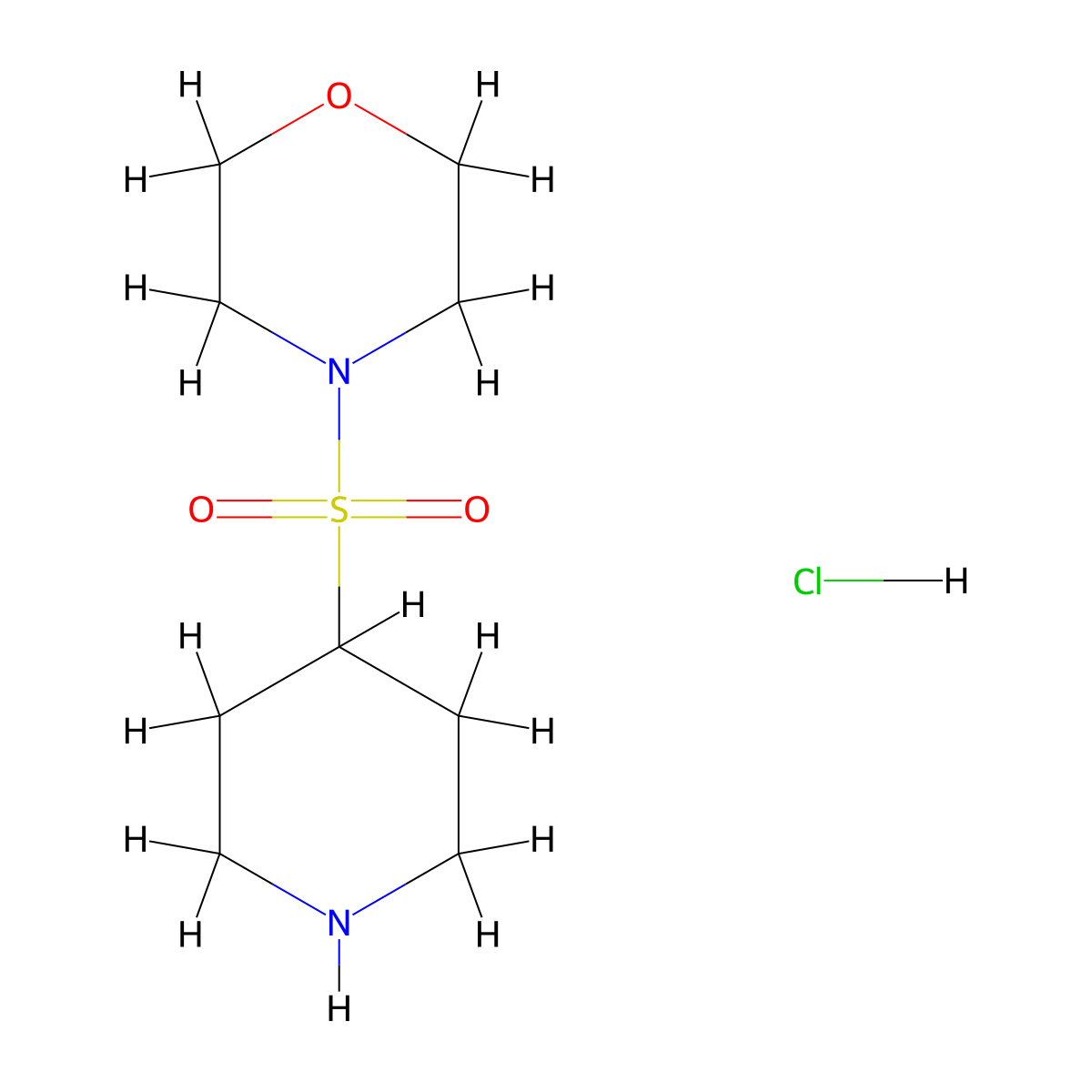 4-(Piperidin-4-ylsulfonyl)morpholine hydrochloride molecular structure, CAS 1057385-15-5