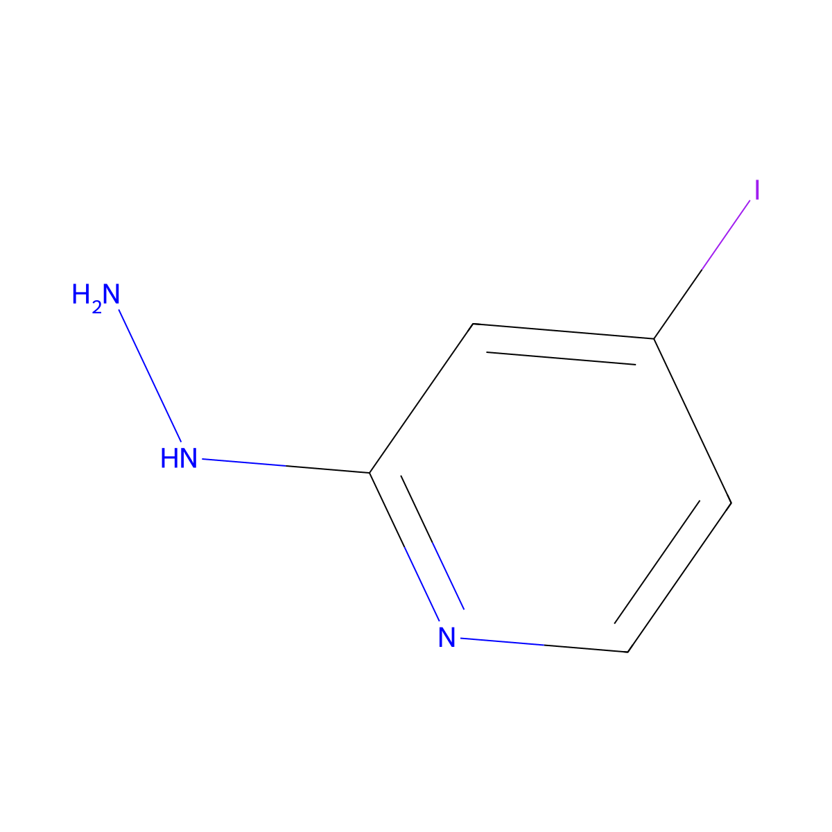2-Hydrazinyl-4-iodopyridine molecular structure, CAS 1057393-44-8