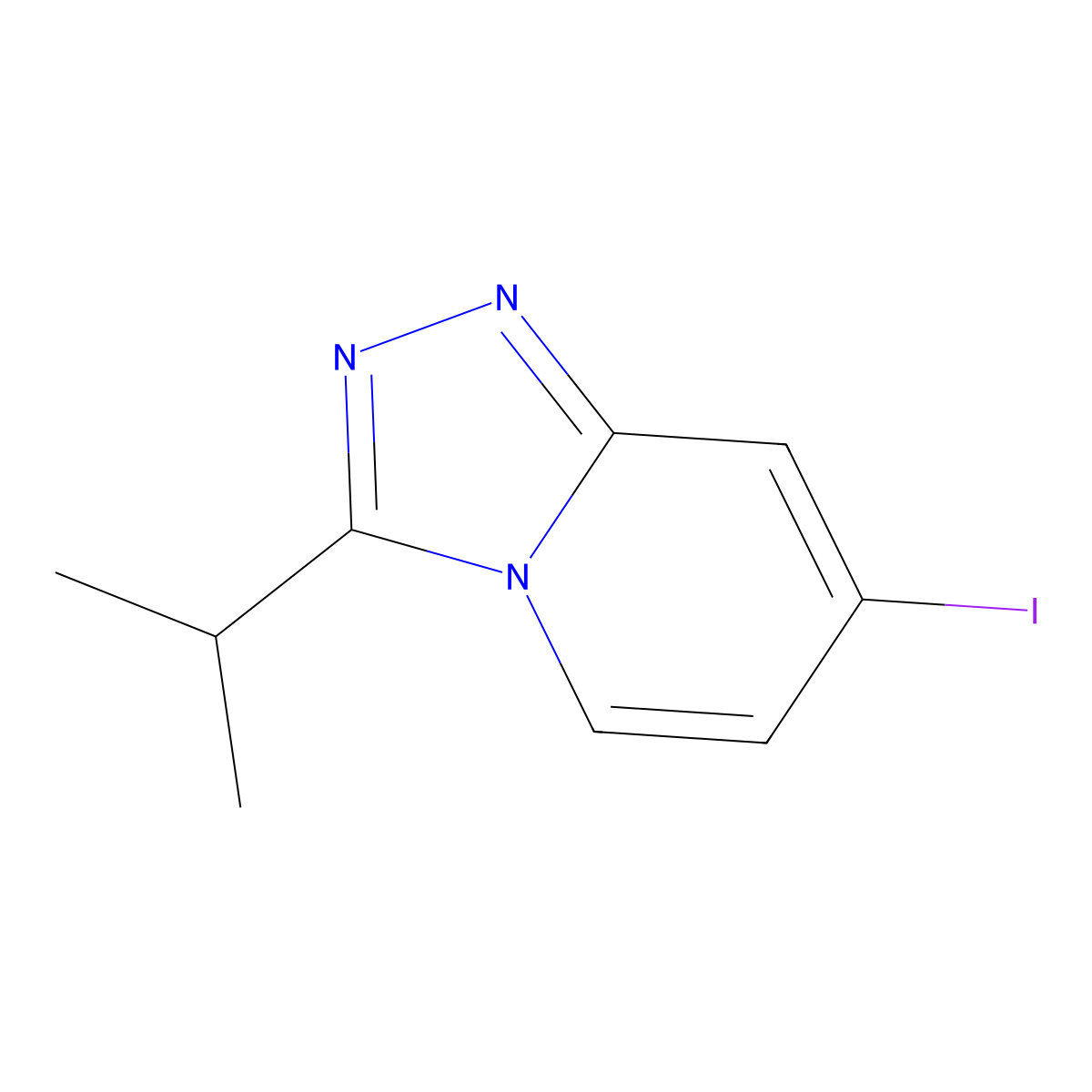7-Iodo-3-isopropyl-[1,2,4]triazolo[4,3-a]pyridine molecular structure, CAS 1057393-48-2