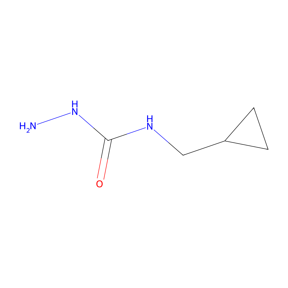 3-Amino-1-(cyclopropylmethyl)urea molecular structure, CAS 1057393-54-0