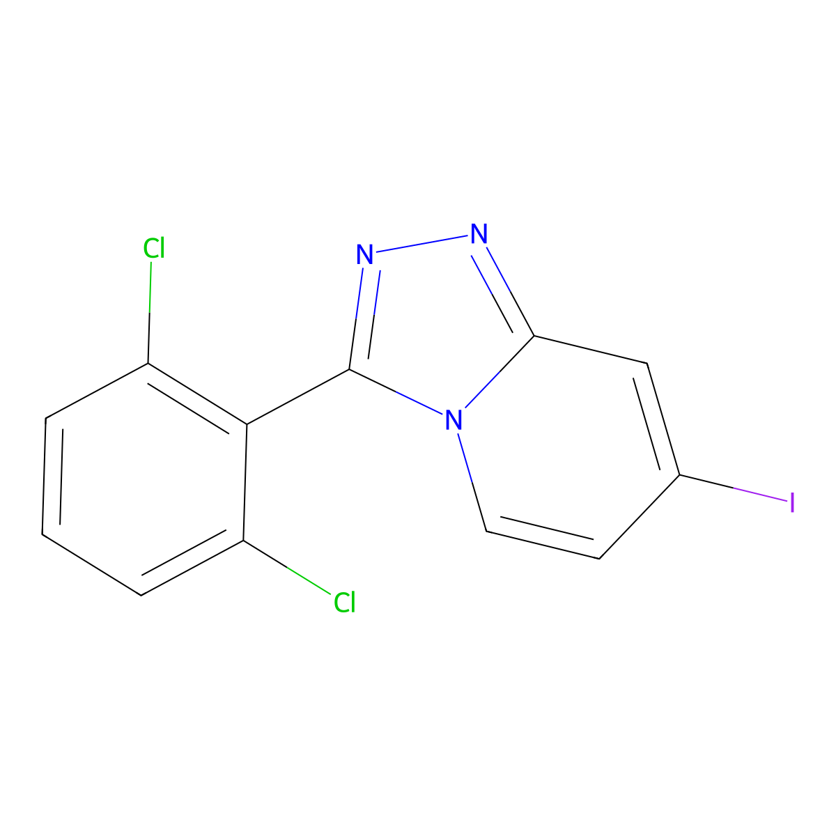 3-(2,6-Dichlorophenyl)-7-iodo-[1,2,4]triazolo[4,3-a]pyridine molecular structure, CAS 1057393-58-4