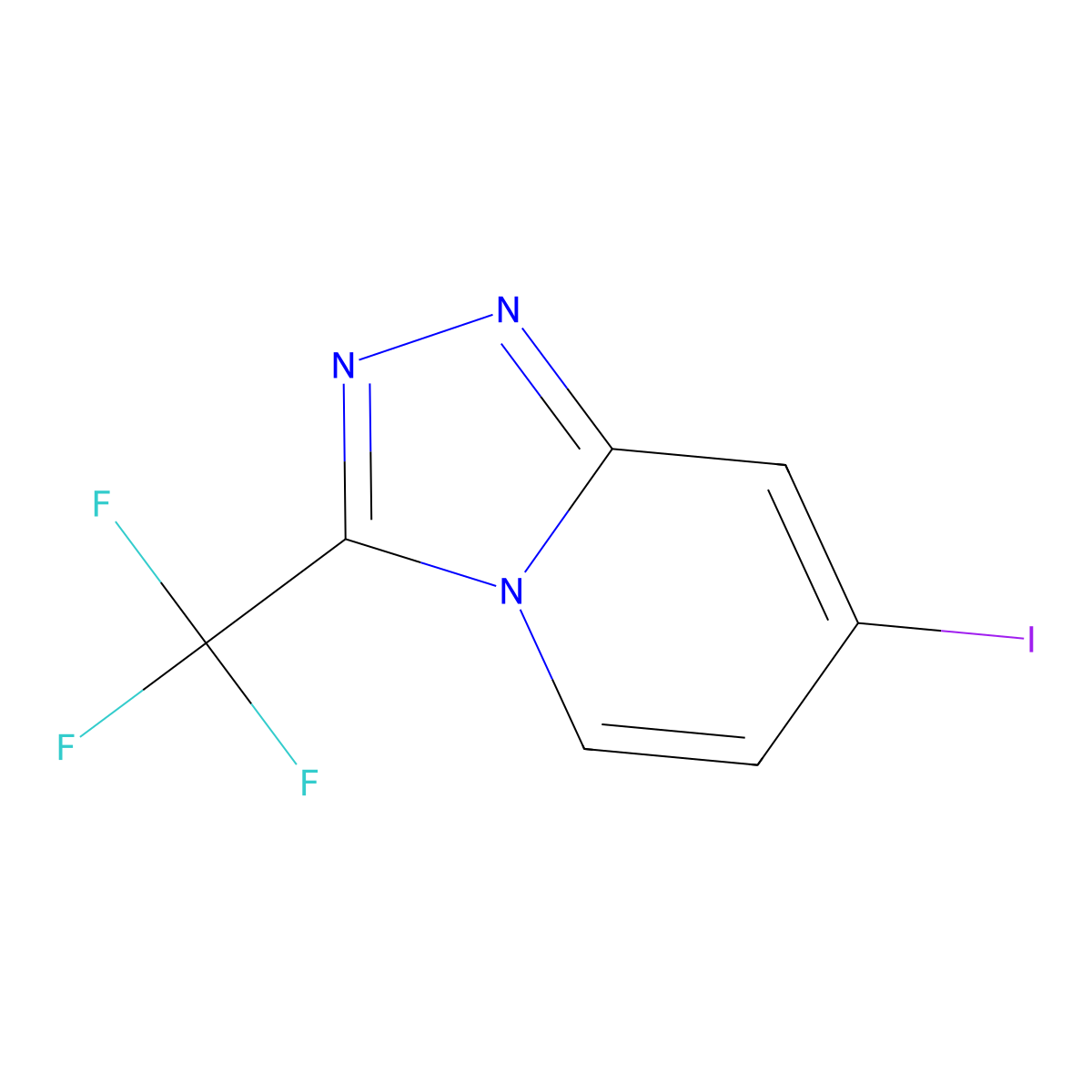7-Iodo-3-(trifluoromethyl)-[1,2,4]triazolo[4,3-a]pyridine molecular structure, CAS 1057393-75-5