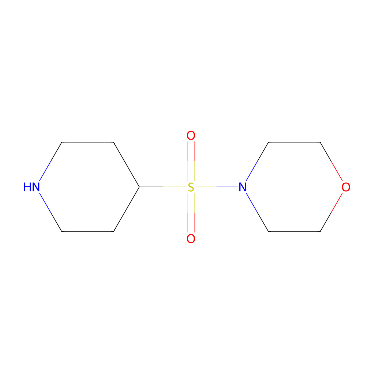 Morpholine, 4-piperidinosulfonyl- molecular structure, CAS 1057399-32-2