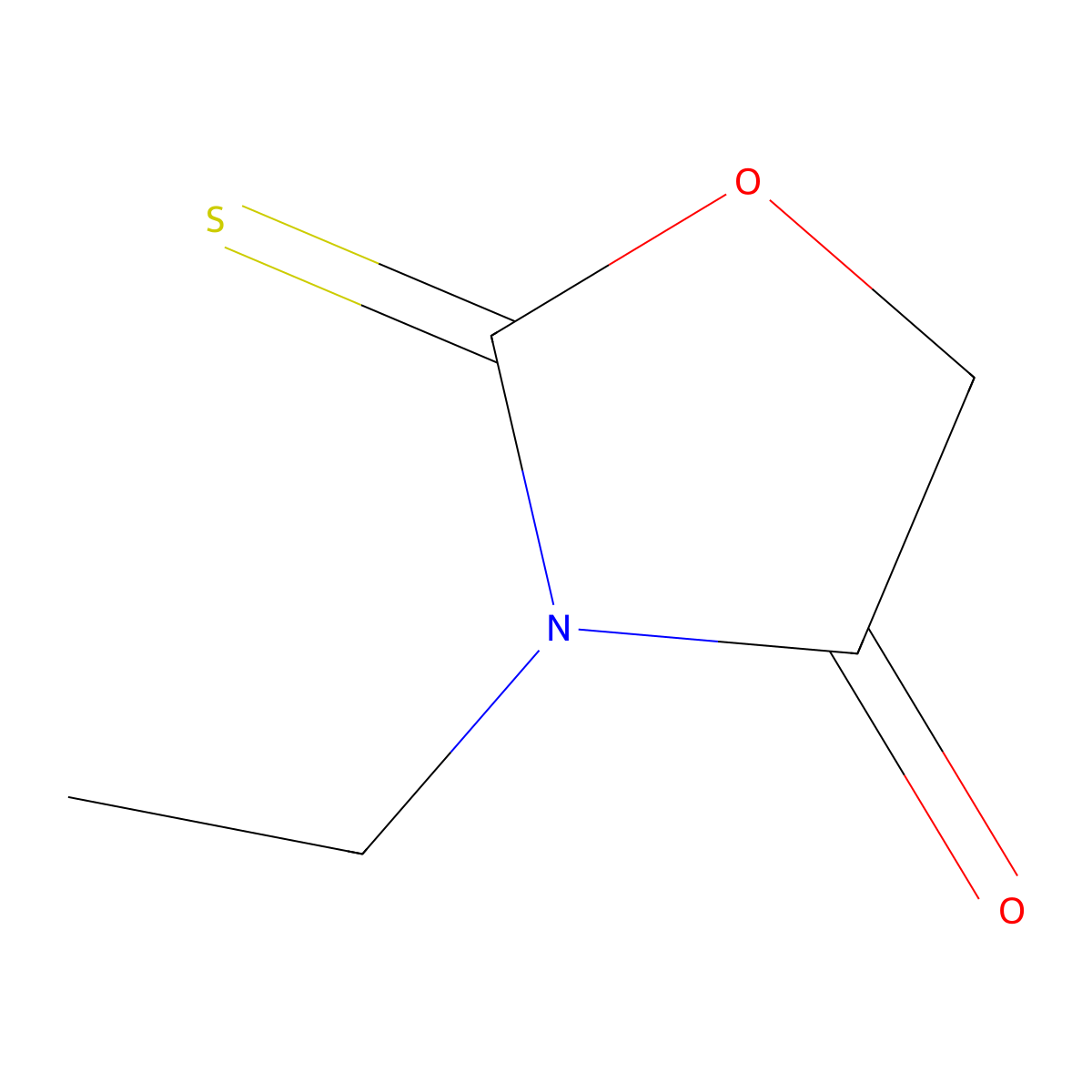 4-Oxazolidinone, 3-ethyl-2-thioxo- molecular structure, CAS 10574-66-0