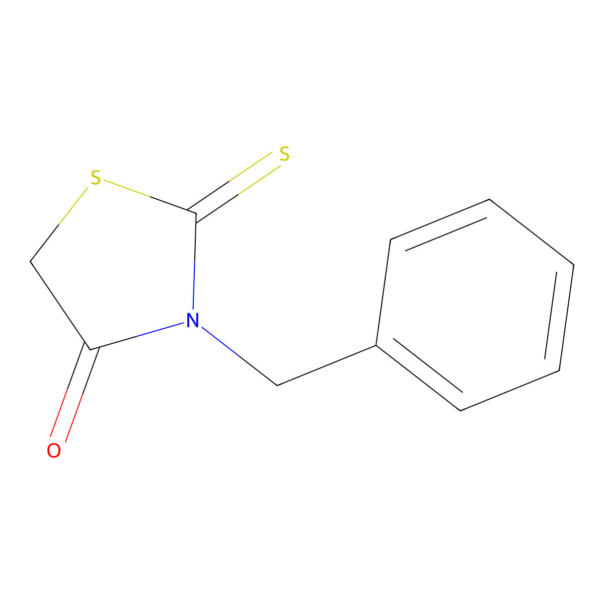 3-(Phenylmethyl)-2-thioxo-4-thiazolidinone molecular structure, CAS 10574-69-3