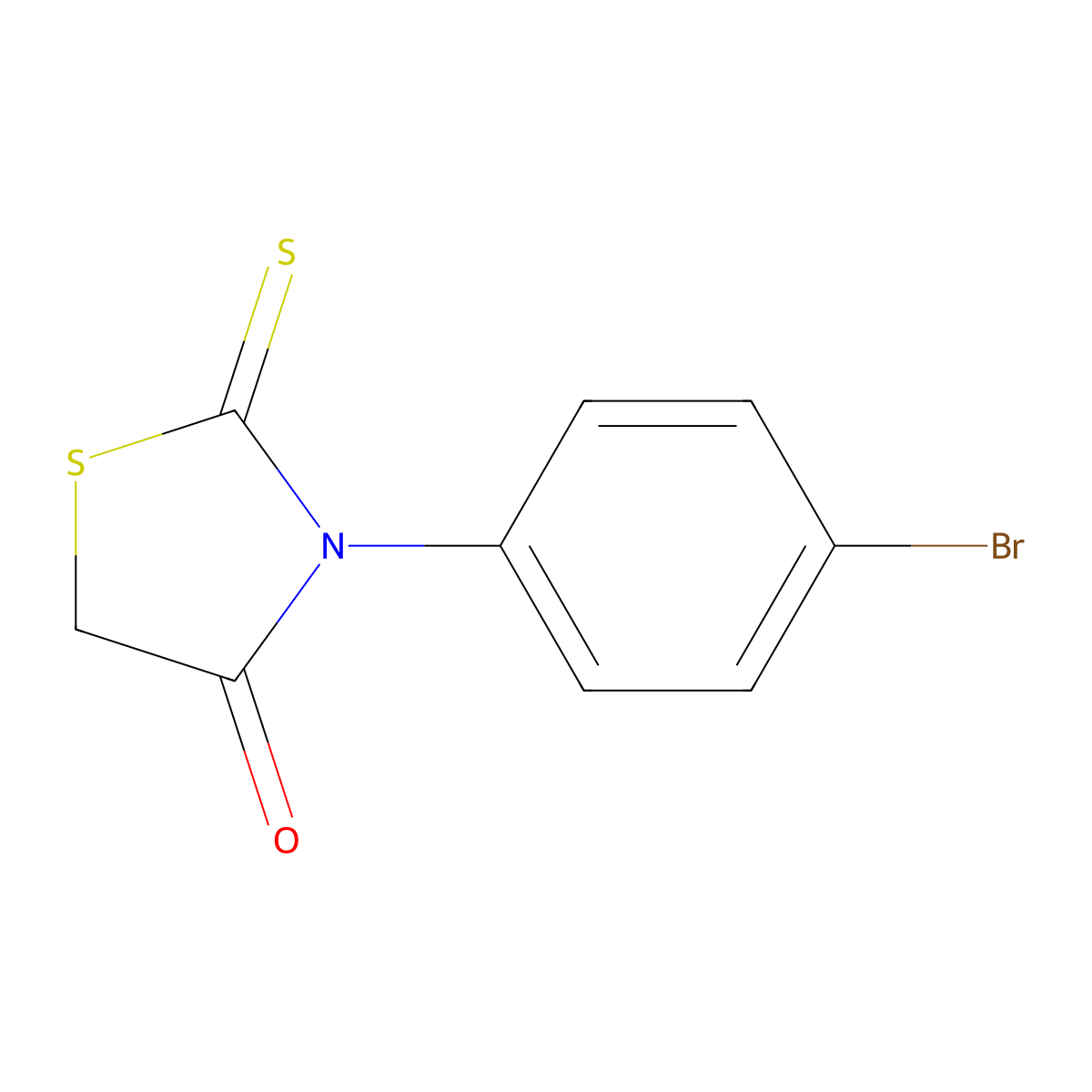 Rhodanine, 3-(p-bromophenyl)- molecular structure, CAS 10574-70-6