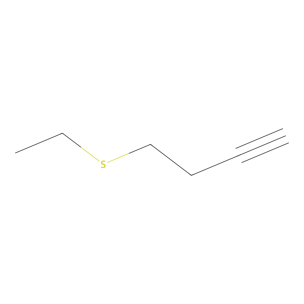 4-(Ethylsulfanyl)but-1-yne molecular structure, CAS 10574-98-8