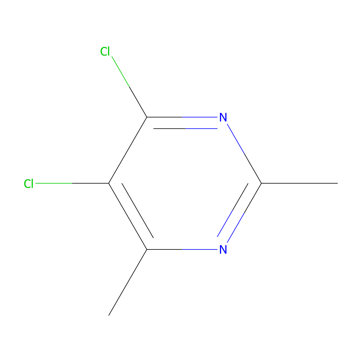 4,5-Dichloro-2,6-dimethylpyrimidine molecular structure, CAS 105742-66-3