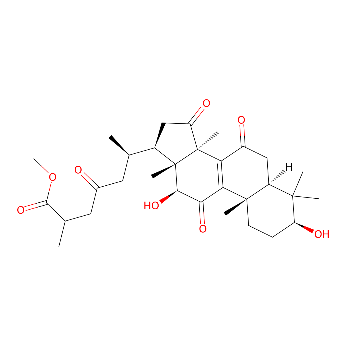 Methyl ganoderate C6 molecular structure, CAS 105742-81-2