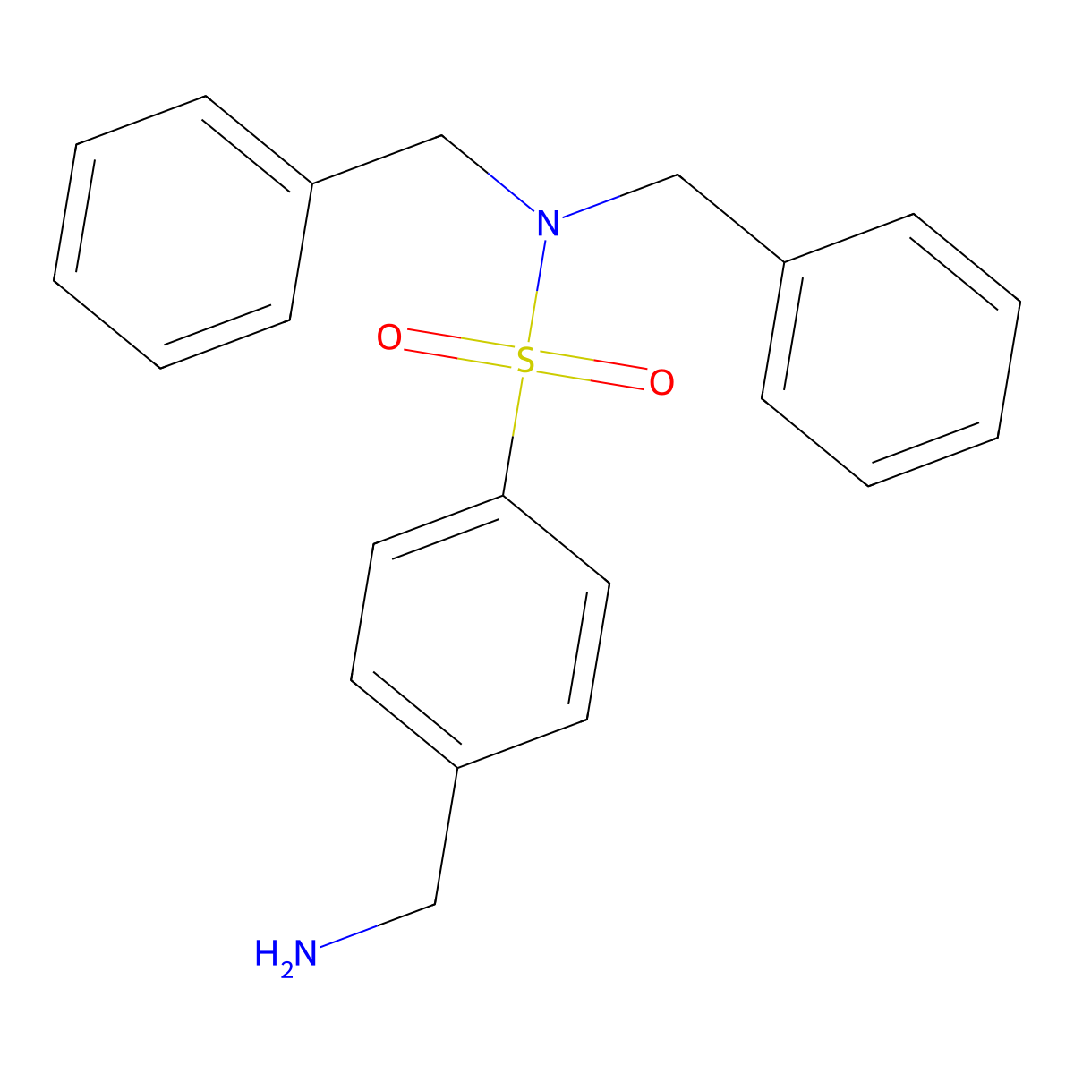 4-(aminomethyl)-N,N-dibenzylbenzenesulfonamide molecular structure, CAS 1057490-50-2