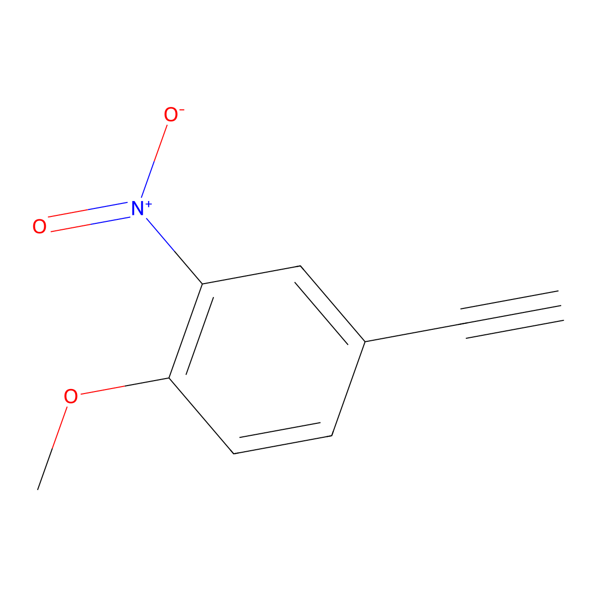 4-Ethynyl-1-methoxy-2-nitrobenzene molecular structure, CAS 105752-18-9