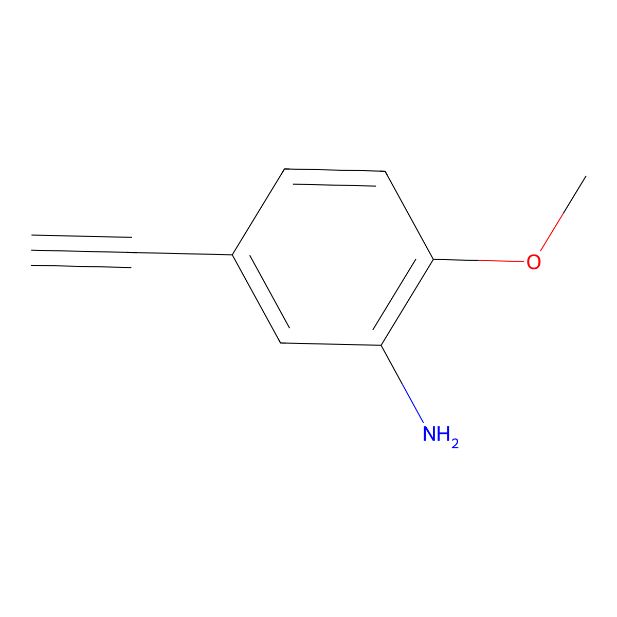 5-Ethynyl-2-methoxyaniline molecular structure, CAS 105752-19-0