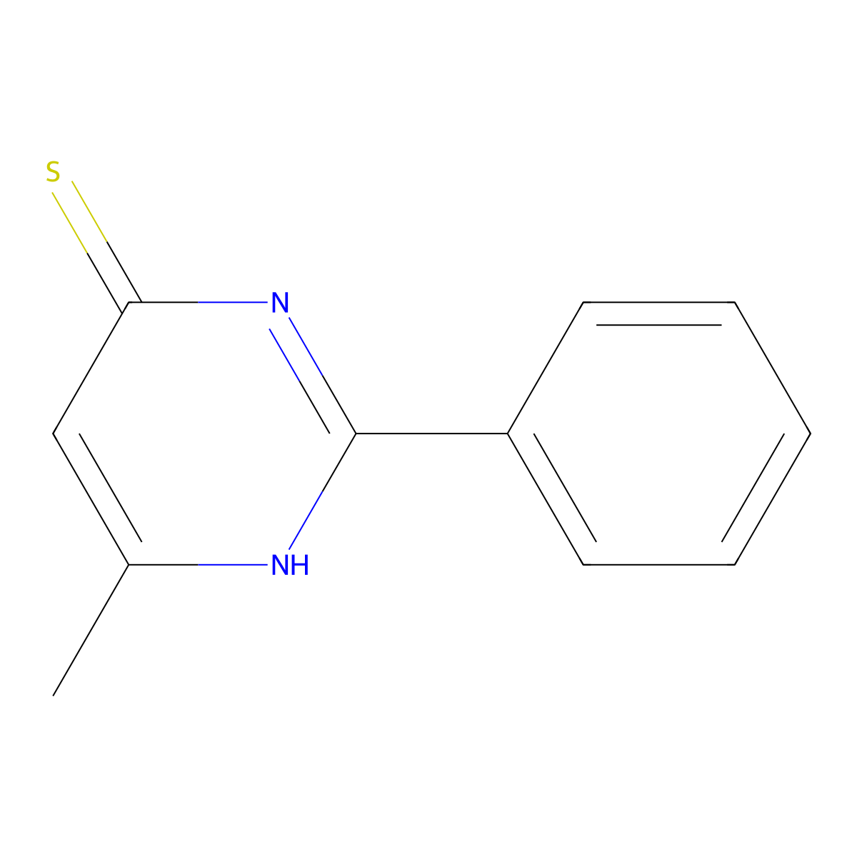 6-Methyl-2-phenylpyrimidine-4-thiol molecular structure, CAS 105759-16-8