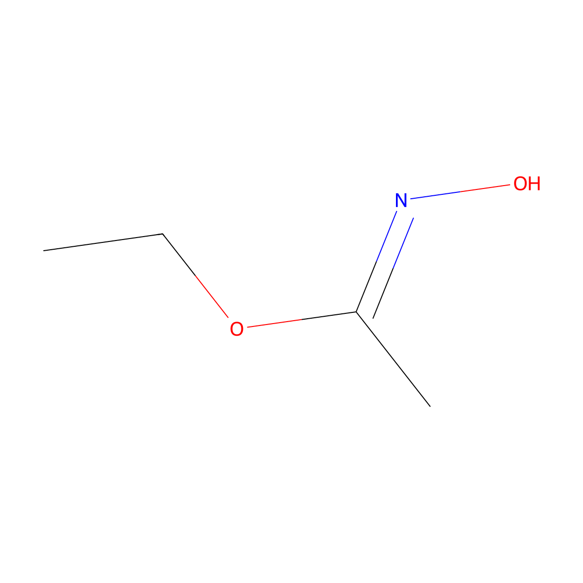 Ethyl acetohydroximate molecular structure, CAS 10576-12-2