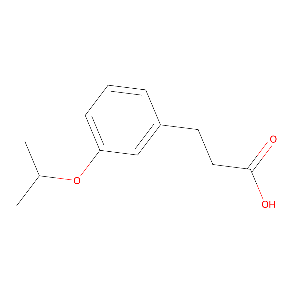 3-(3-Isopropoxyphenyl)propanoic acid molecular structure, CAS 1057602-08-0