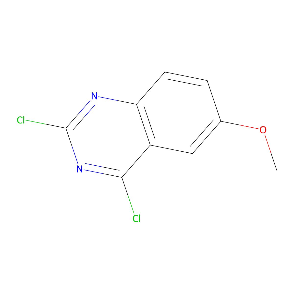 2,4-Dichloro-6-methoxyquinazoline molecular structure, CAS 105763-77-7