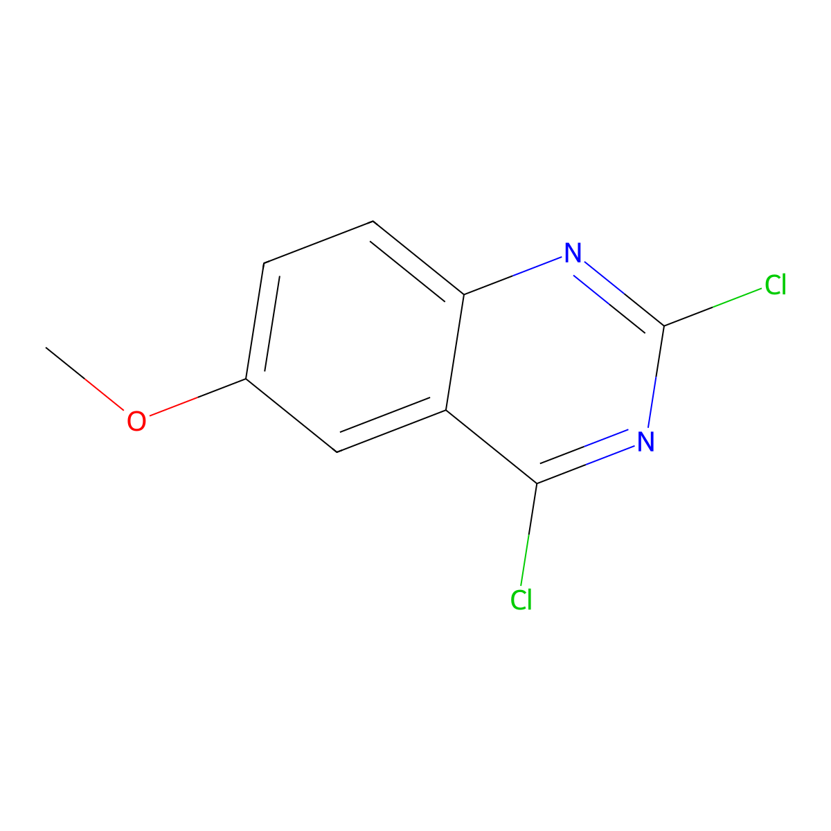 2,4-Dichloro-6-methoxyquinazoline molecular structure, CAS 105763-77-7