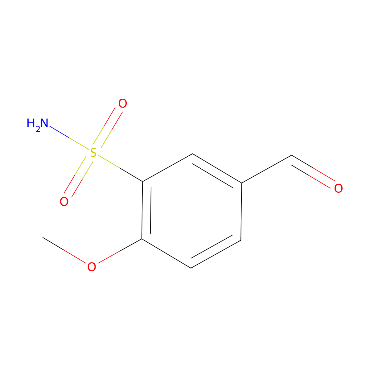 5-Formyl-2-methoxybenzenesulfonamide molecular structure, CAS 105764-07-6