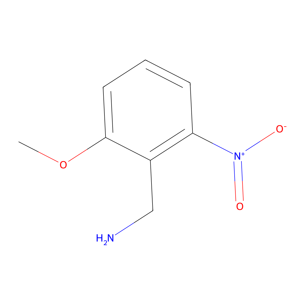 2-Methoxy-6-nitrobenzylamine molecular structure, CAS 1057651-59-8