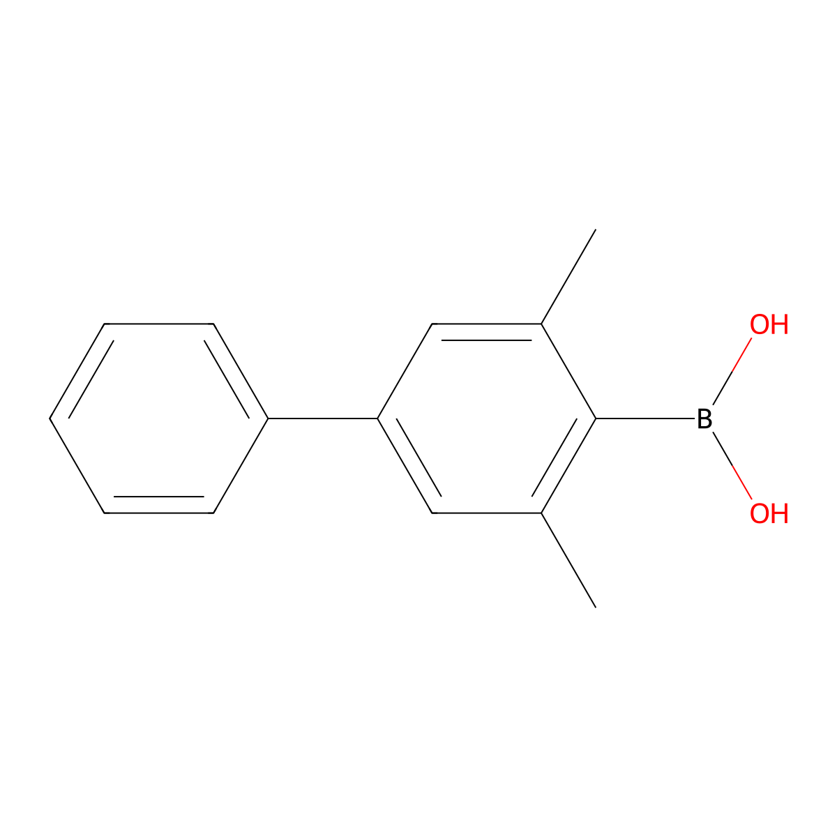 3,5-Dimethylbiphenyl-4-ylboronic acid molecular structure, CAS 1057654-43-9