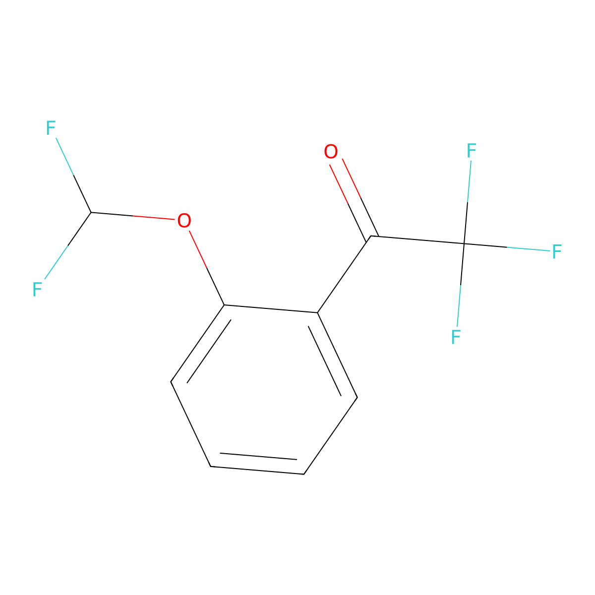 1-(2-(Difluoromethoxy)phenyl)-2,2,2-trifluoroethan-1-one molecular structure, CAS 1057657-60-9