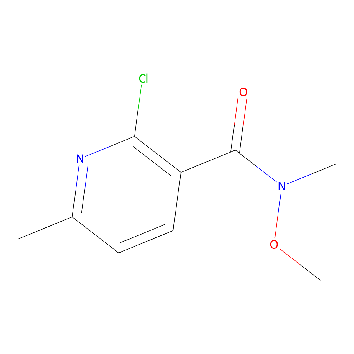 2-Chloro-N-methoxy-N,6-dimethylnicotinamide molecular structure, CAS 1057667-23-8