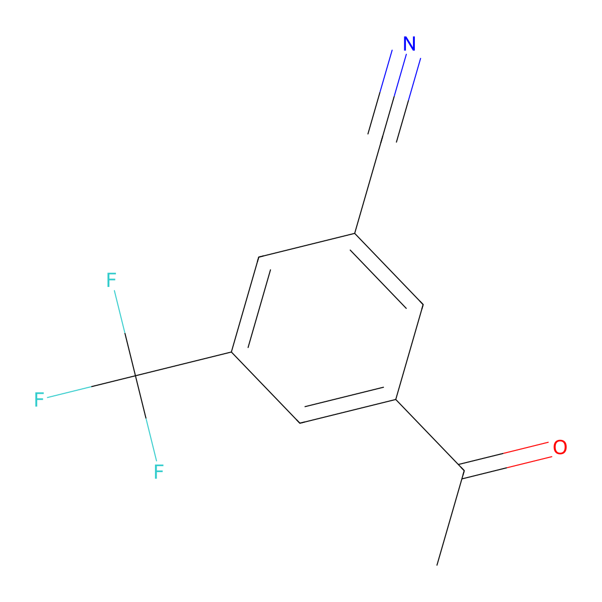3-Acetyl-5-(trifluoromethyl)benzonitrile molecular structure, CAS 1057667-30-7